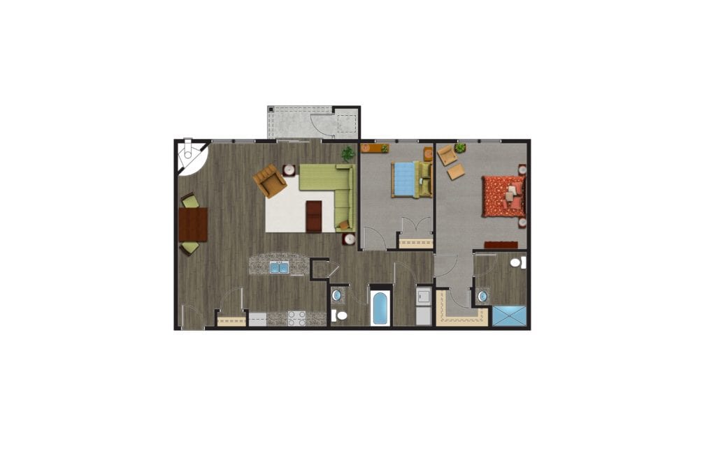 The Adirondack Floor Plan, Luxury Apartments with Garages for rent. A 2 Bedroom Apartment in Orchard Park NY are pet friendly apartments.